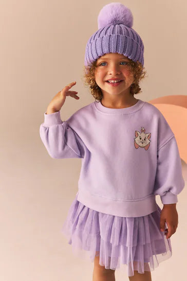 |Niña| Vestido morado Marie Sweat Mesh (3 meses a 7 años)