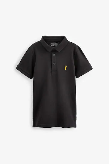 |Boy| Camisa Polo De Manga Curta -Black (3-16 anos)