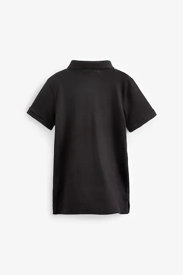 |Boy| Camisa Polo De Manga Curta -Black (3-16 anos)