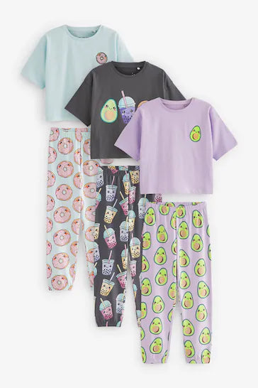 |Girl| Pijama Joggers 3 Pacotes (3-16 anos)