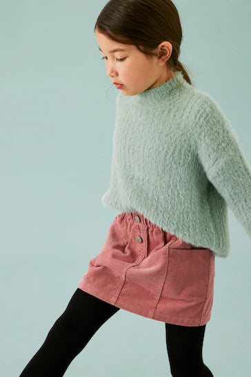 |Girl| Jumper De Pescoço Funil - Mint Green (3-16 anos)