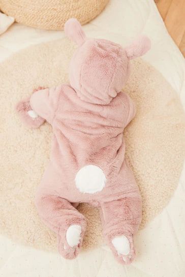 |BabyGirl| Macaquinho All-In-One Pink Bunny (0 meses a 2 anos)