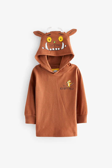 |Niño| Sudadera con capucha de manga larga The Gruffalo marrón óxido (3 meses a 8 años)