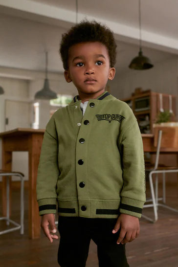 |Boy| Jaqueta Letterman Top Gun Verde Cáqui (3 meses a 8 anos)