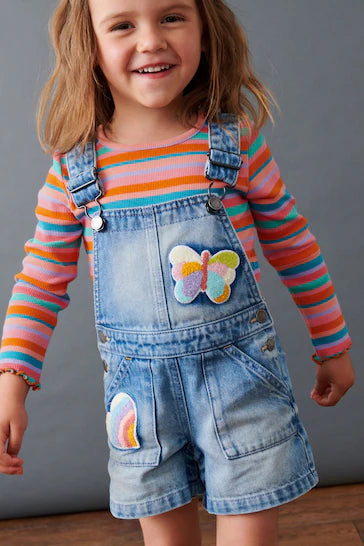 |Girl| Macacão Jeans e Conjunto De 2 Peças Superiores (3 meses a 7 anos)