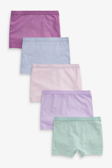 |Niña| Pack de 5 pantalones cortos - Rosa/Morado (2 a 16 años)