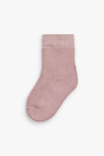 |Niña| Pack de 4 Calcetines Toalla Bebé Rosa (0 meses a 2 años)