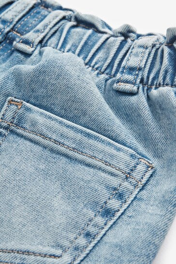 |Girl| Mom Jeans - Denim Mid Wash (3 meses a 7 anos)