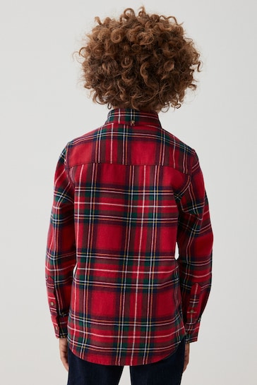 |Boy| Camisa Xadrez De Manga Comprida - Red (3-16 anos)