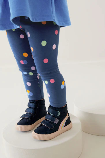 |Girl| Conjunto Top e Legging - Navy Rainbow (3 meses a 7 anos)