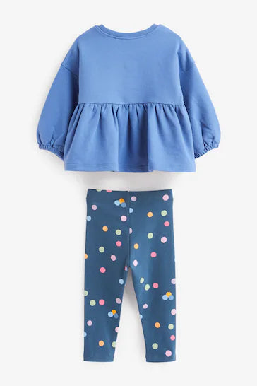 |Girl| Conjunto Top e Legging - Navy Rainbow (3 meses a 7 anos)