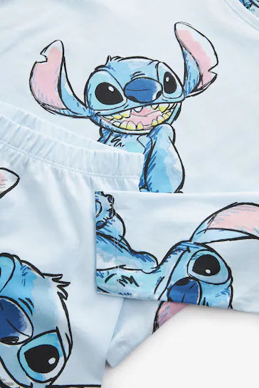 |Girl| Pijama Azul Com Licença Disney Stitch (3 a 16 anos)