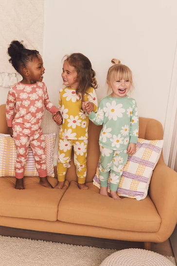 |Niña| Pack de 3 Pijamas - Floral Multicolor