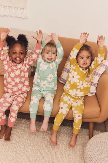 |Niña| Pack de 3 Pijamas - Floral Multicolor