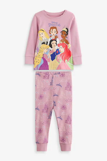 |Girl| Pijama Roxo Com Licença Para Princesas Da Disney (9 meses a 10 anos)