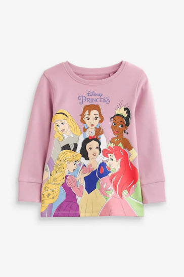 |Girl| Pijama Roxo Com Licença Para Princesas Da Disney (9 meses a 10 anos)