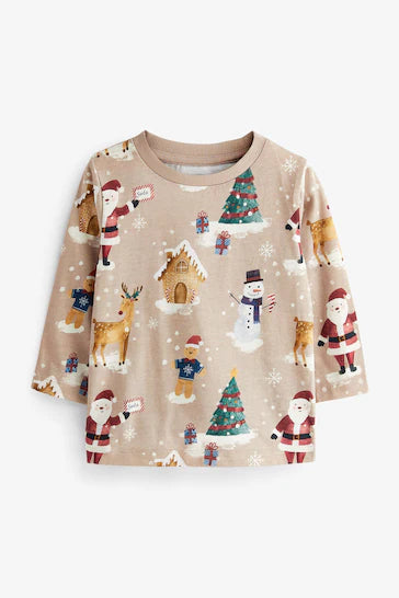 |Boy| Camiseta De Natal De Manga Comprida - Neutral (3 meses a 7 anos)