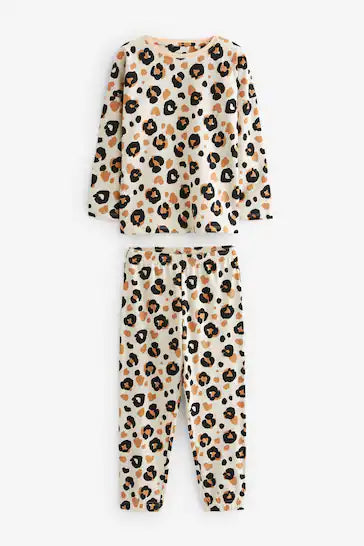 |Niña| Conjunto de 3 pijamas tipo jogger con estampado animal - Negro/Marrón (3-16 años)