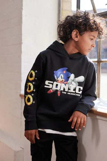 |Boy| Moletom Black Sonic The Hedgehog Sonic License (3-16 anos)