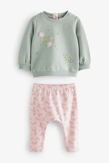 |BabyGirl| Conjunto De 2 Peças De Suéter e Leggings Aconchegantes Para Bebê