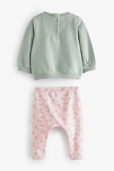 |BabyGirl| Conjunto De 2 Peças De Suéter e Leggings Aconchegantes Para Bebê