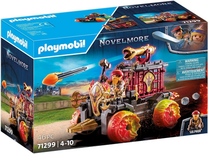 Playmobil  71299 Novelmore - Aríete de Burnham Raider, batalha entre Burnham Raider e Novelmore, castelo medieval, brinquedo de cavaleiros, dramatização divertida e imaginativa, conjunto de jogos adequado para crianças de 4 anos ou mais