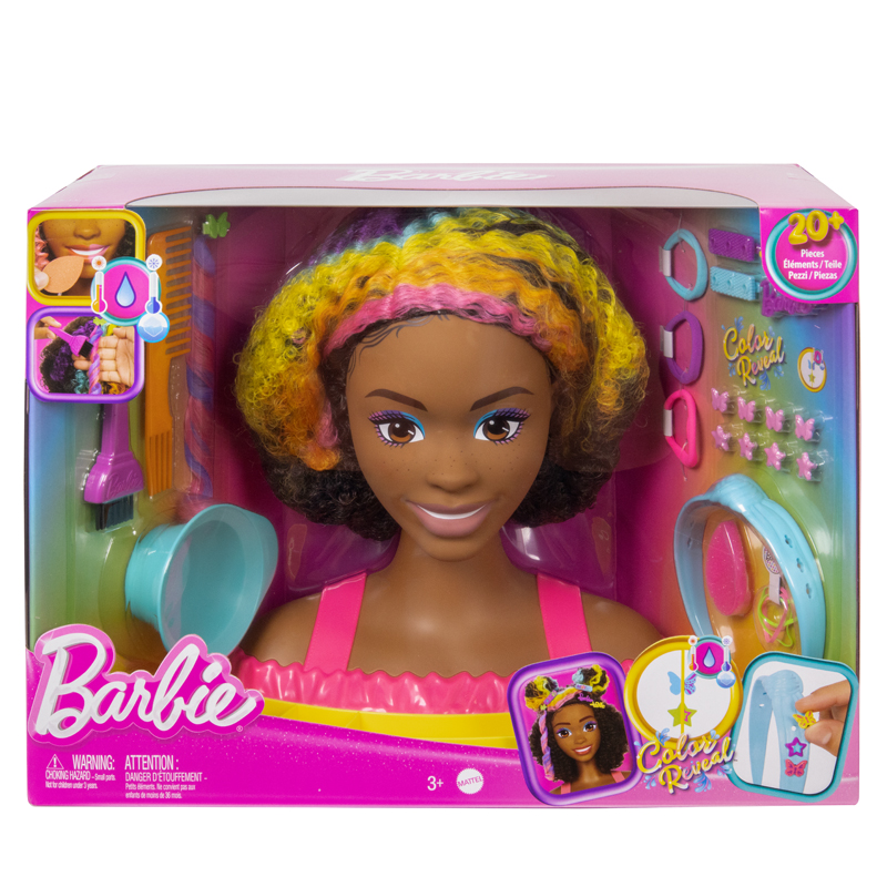 Barbie styling sale head natural hair