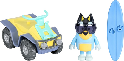 Bluey 17549 Veículo e Figura Beach Quad com Bandit, Multicolor