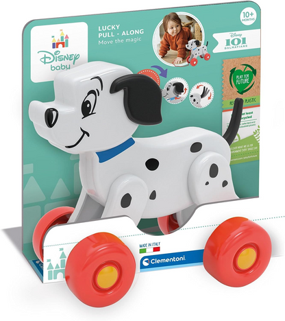 Clementoni 17816 Along Disney Lucky Development & Activity, First Steps, Animal Push and Pull, Walker, Learning, Toddler 10 Meses, Early Years Toys, Made in Italy, Multi-Color