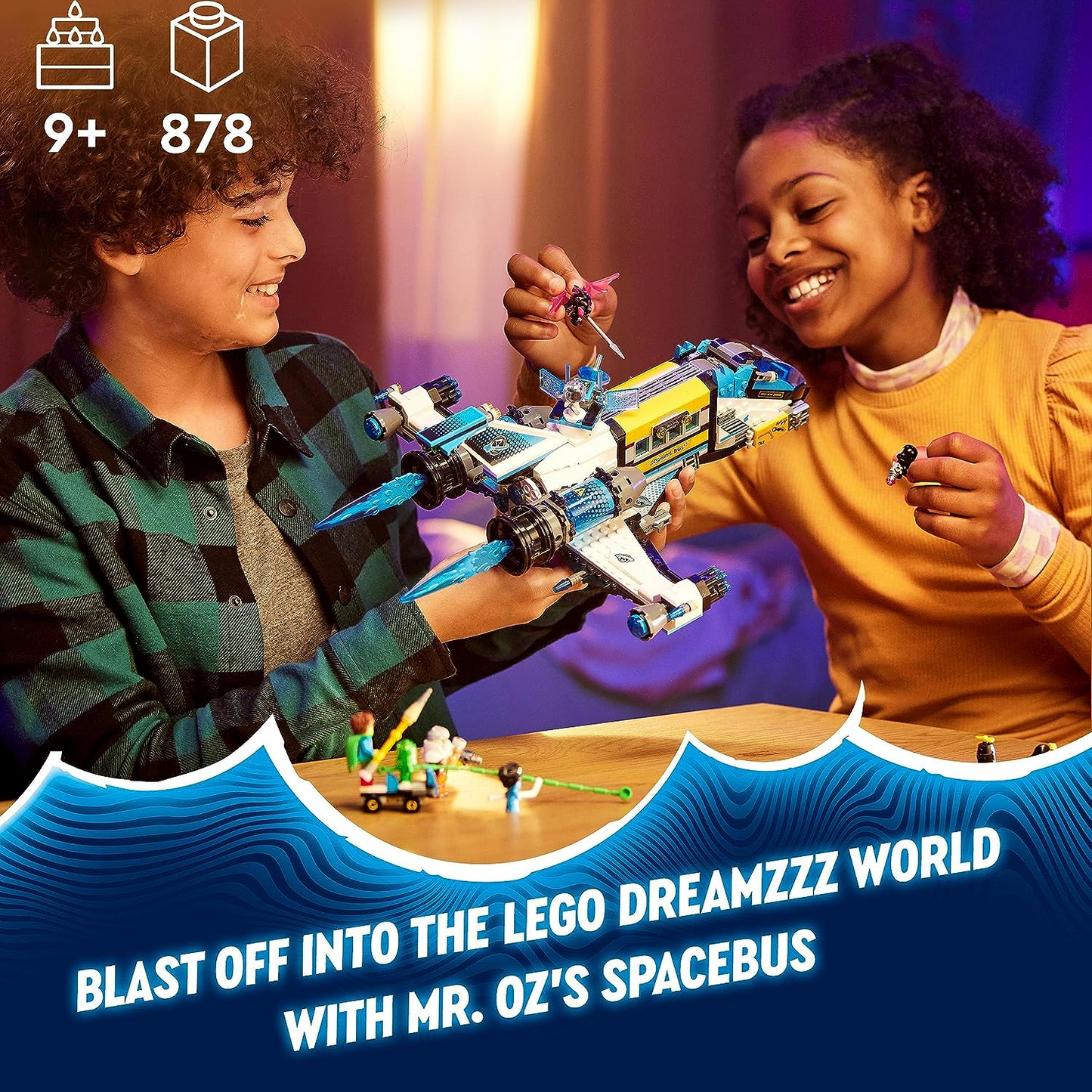 LEGO 71460 DREAMZzz Mr. Oz's Spacebus, Space Shuttle Bus Toy Which Can Be Built in 2 Ways, with Mateo, Z-Blob & Logan, Adventure Toys for Imaginative Play Based on TV Show, For Kids, Boys, Girls