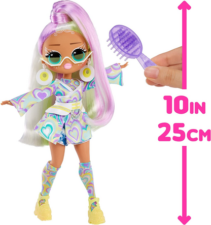 Jajaja ¡Sorpresa! Muñeca de moda OMG Sunshine Makeover - SUNRISE - Cambio de color UV bajo el sol, muchas sorpresas y accesorios fabulosos - Gran regalo para niños de 4 años en adelante