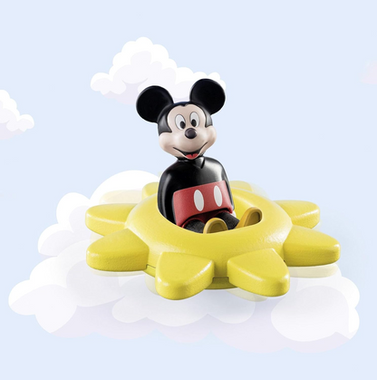 Playmobil  71321 1.2.3 e Disney: Mickey's Spinning Sun com recurso de chocalho, brinquedos educativos para crianças pequenas, brinquedos para presentear e dramatizações divertidas e imaginativas, conjuntos de jogos adequados para crianças de 12 meses ou