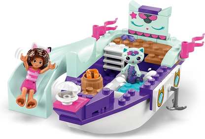 LEGO 10786 Gabby's Dollhouse Gabby & MerCat's Ship & Spa Boat Toy com salão de beleza, bonecos e acessórios, Playset para meninas, meninos, crianças de 4 anos ou mais