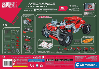 Clementoni 61375 Science Museum Juego de construcción de equipos mecánicos y agrícolas, kit de ciencia para niños a partir de 8 años, juguetes STEM, versión en inglés fabricado en Italia, multicolor