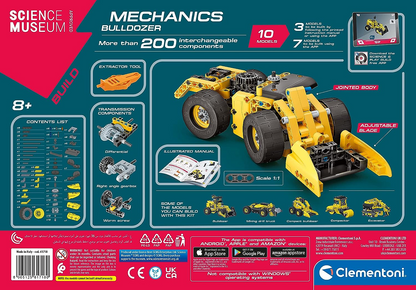 Clementoni 61375 Science Museum Juego de construcción de equipos mecánicos y agrícolas, kit de ciencia para niños a partir de 8 años, juguetes STEM, versión en inglés fabricado en Italia, multicolor