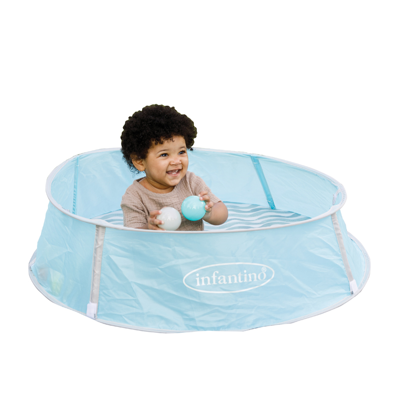 Infantino Piscina de bolinhas com dossel de proteção UV e rede mosquiteira