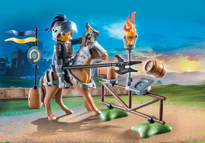 Playmobil 71297 Novelmore - Área de justa medieval, emocionante treinamento de cavaleiros com cavalo, castelo medieval e brinquedo de cavaleiros, encenação divertida e imaginativa, conjunto de jogos adequado para crianças de 4 anos ou mais