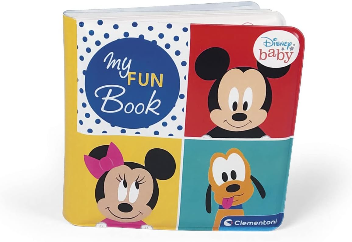 Clementoni 17720 Mi Fun Fun Disney Libros para Bebé 6 Meses, Primeros Años, Infantil, Juguetes para Recién Nacido, Multicolor, Mediano