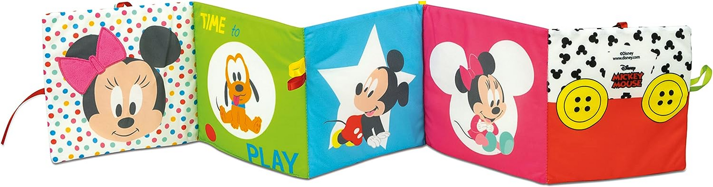 Clementoni 17721 Disney - Panel para cuna y libro para bebé, peluche infantil, primeros años, niño pequeño, peluche para recién nacido, multicolor, mediano