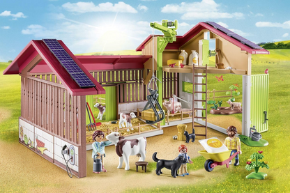 Playmobil 71304 Country Fazenda grande, feita de material sustentável com muitas funções e acessórios, dramatização divertida e imaginativa, conjuntos de jogos adequados para crianças a partir de 4 anos