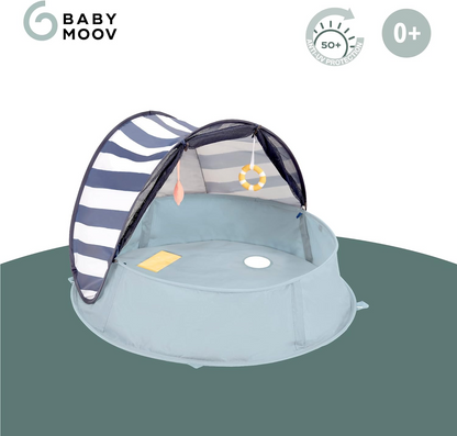 Tienda de campaña de playa y piscina infantil Babymoov Aquani Pop Up | Protección solar UPF 50+ anti-UV