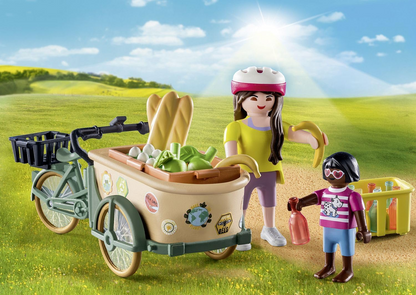 Playmobil 71306 Country Cargo Bike, transporte prático e ecológico e aventuras emocionantes, dramatização divertida e imaginativa, conjuntos de jogos adequados para crianças a partir de 4 anos