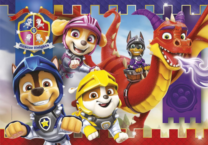 Clementoni 21621 Paw Patrol Supercolored Patrol - Puzzle de 2x60 piezas para niños a partir de 5 años