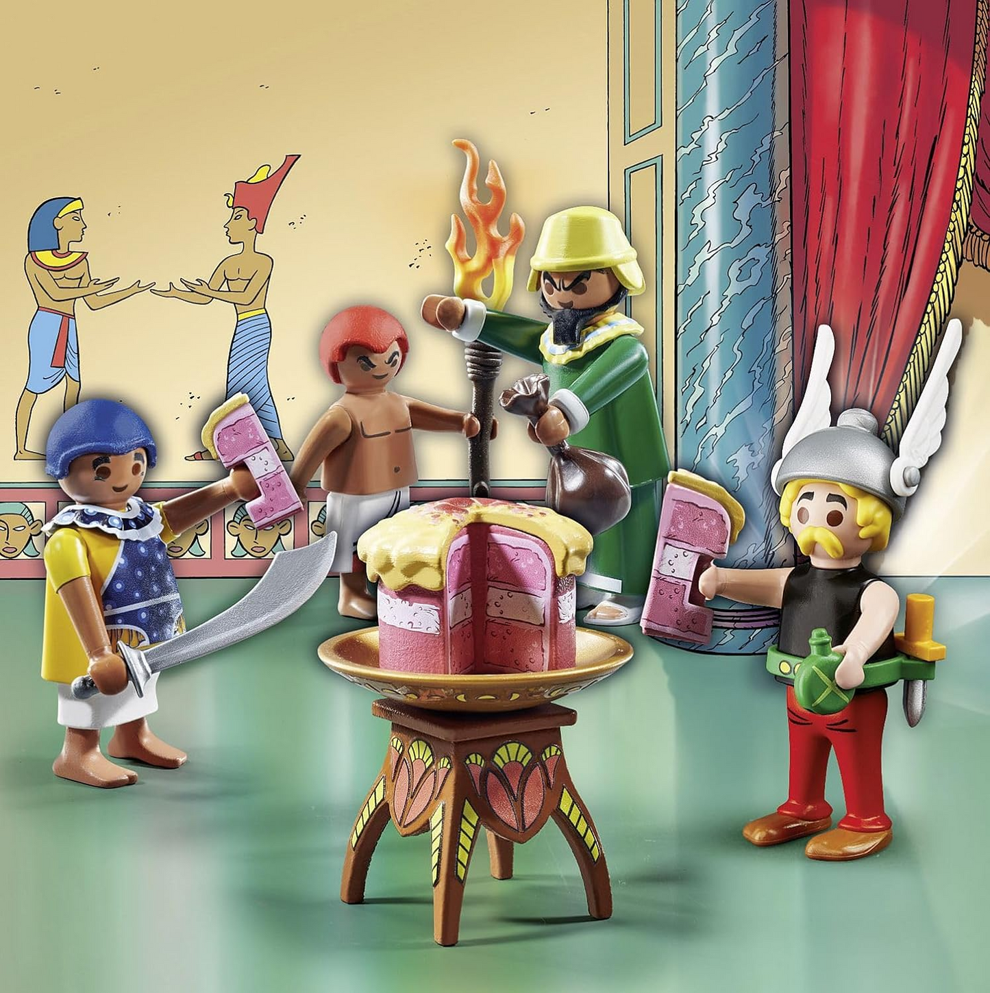 Playmobil 71269 Asterix: Bolo Envenenado de Artifis, provador de Cleópatra e Artifis, bem como seu assistente Krukhut, figuras de coleção, dramatização divertida e imaginativa, conjuntos de jogos adequados para crianças de 5 anos ou mais