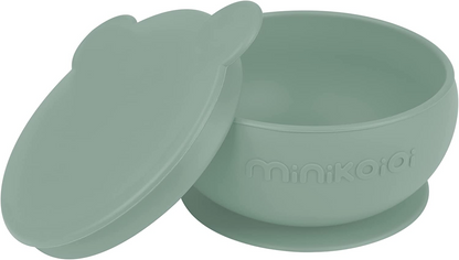 Minikoioi River Green Silicone Bowly para bebês e crianças (6m +)