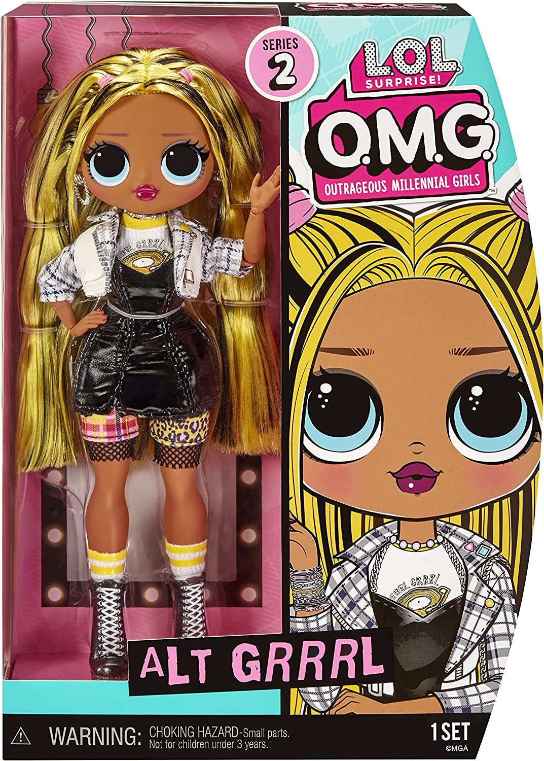 L.O.L. Surprise!   OMG House of Surprises Fashion Doll Series 2 - ALT GRRRL - Inclui acessórios e suporte de boneca - Colecionável - Adequado para crianças a partir de 4 anos (586128)