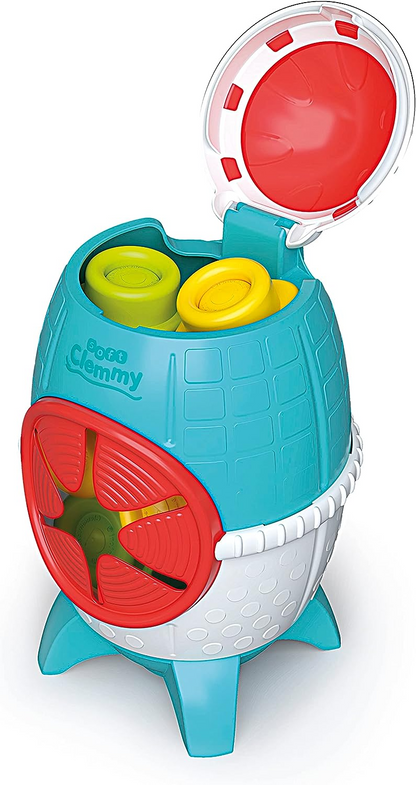 Clementoni 17689 Pelota sensorial Pelota Touch &amp; Play - con 5 Clemmy, bloques de construcción suaves para niños pequeños de 6 meses, lavable, fabricado en Italia, individual, multicolor, M