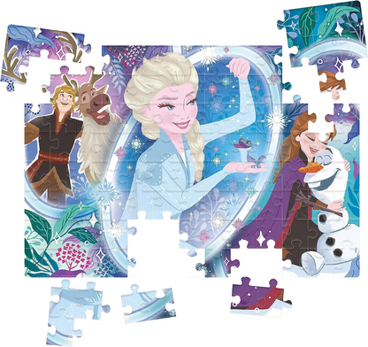 Clementoni  25737 Quebra-cabeça Frozen 2 Disney 104pcs Supercolor 2-104 Peças-Quebra-cabeça para crianças de 6 anos, Multicolor, Médio