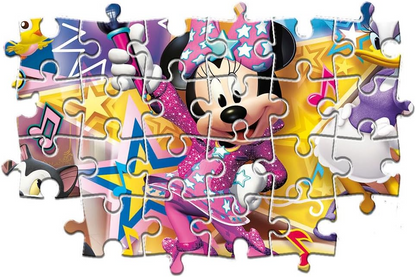 Clementoni 26473 Mickey Disney maxi quebra-cabeça 60 peças Supercolor Mickey-60 peças-quebra-cabeça para crianças de 4 anos, multicolorido, médio