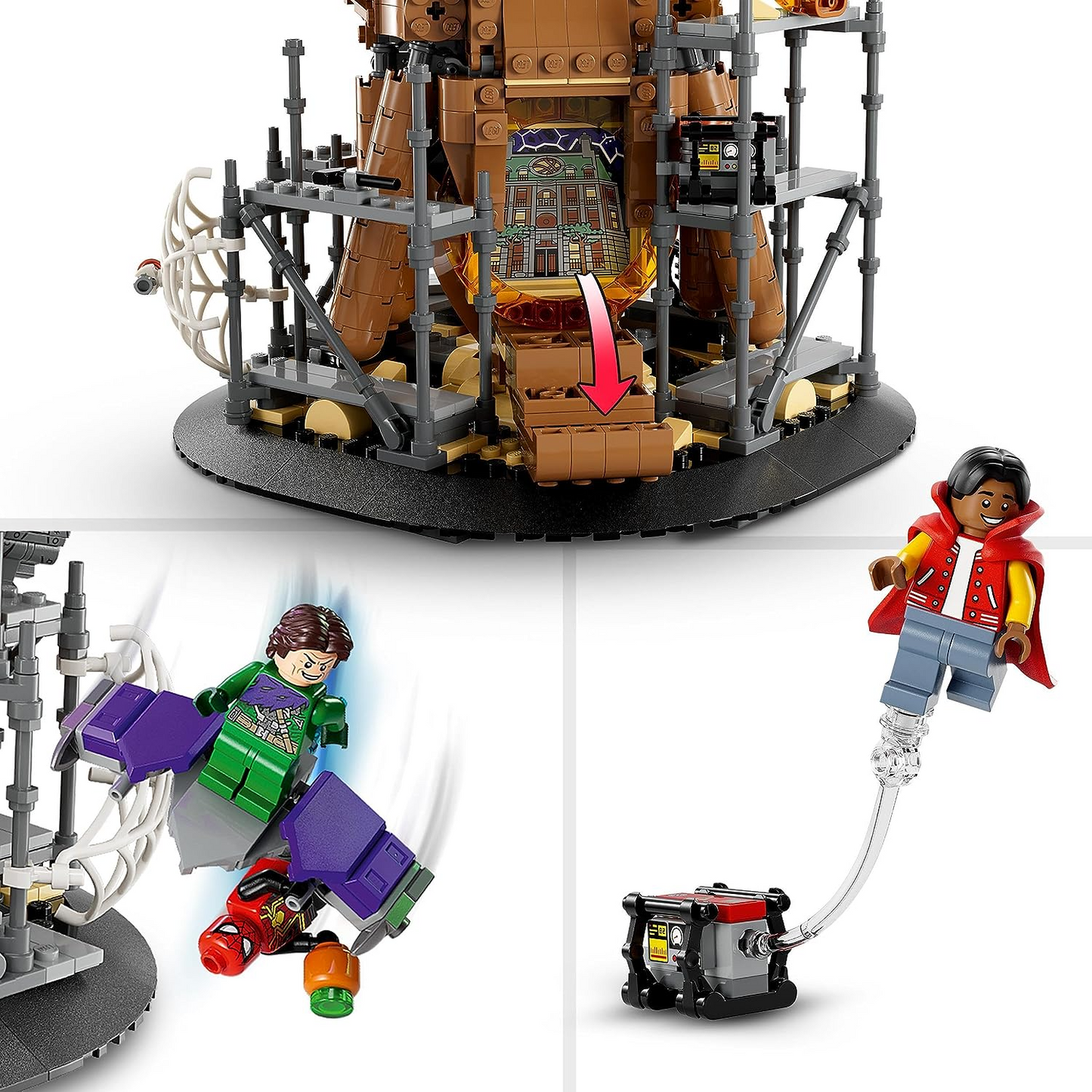 LEGO 76261 Marvel Spider-Man Final Battle Set, recriar Spider-Man: No Way Home Scene com 3 Peter Parkers, Green Goblin, Electro, Sandman, Ned, Doctor Strange e MJ Minifigures, modelo colecionável